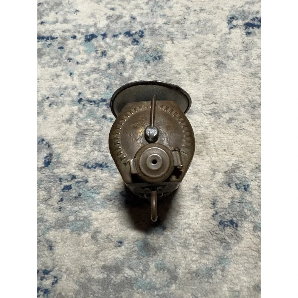 Vintage Justrite Brass Auto-Lite Carbide Coal Miner's Head Lamp Collectable